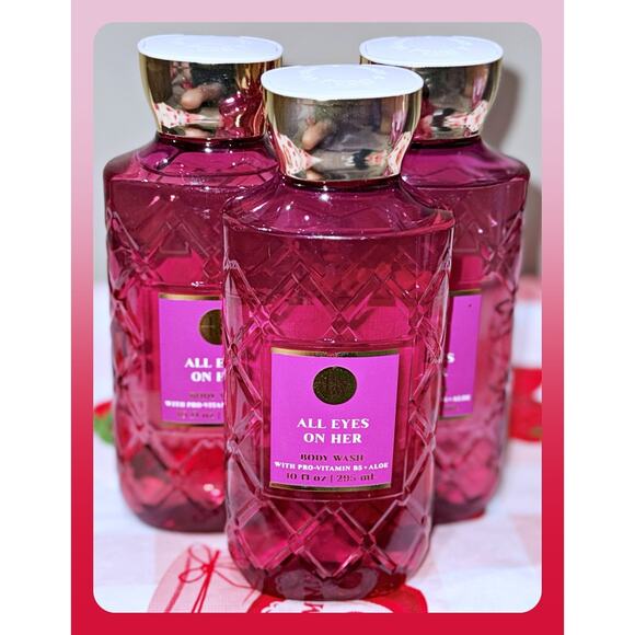 Bath & Body Works All Eyes on Her 10 oz Shower Gel Body Wash with Aloe B5 x3 - Picture 2 of 4